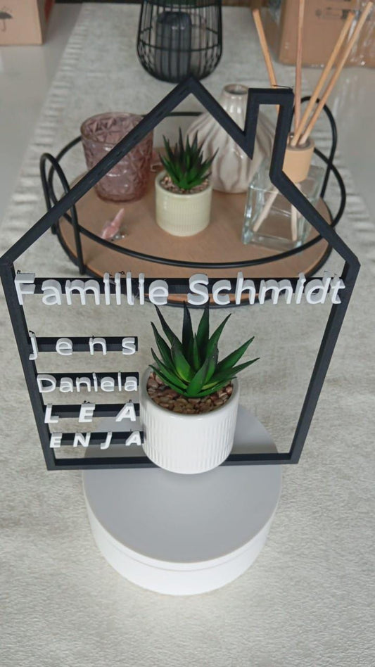 Türkranz Familie | Türschild | Personalisiert | 3D Druck | Geschenk |